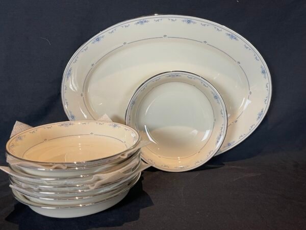 Vintage LENOX Carolina 16” platter and 8 Soup bowls