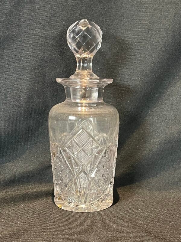 Vintage Clear Glass Bottle with stopper