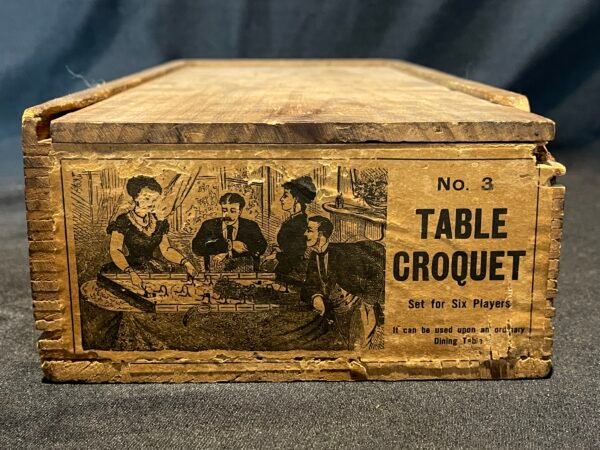 Vintage Table Top Parlour Croquet Set #3 in Wooden Original Box - Image 3