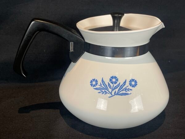 Corning Ware 6 Cup Coffee Tea Pot w/ Lid Vintage Kitchen Blue Cornflower - Image 4