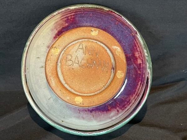 Beautiful Pottery Bowl Glazed signed Ann Bachman - Image 8