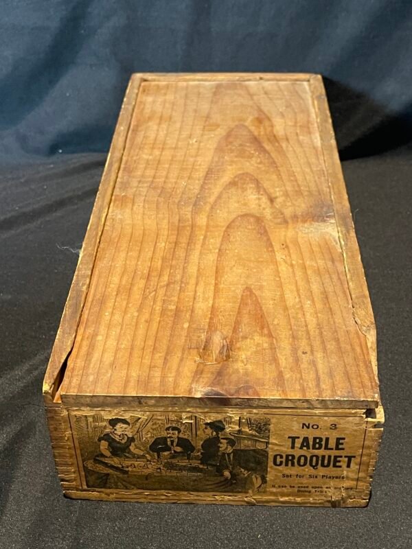 Vintage Table Top Parlour Croquet Set #3 in Wooden Original Box - Image 5